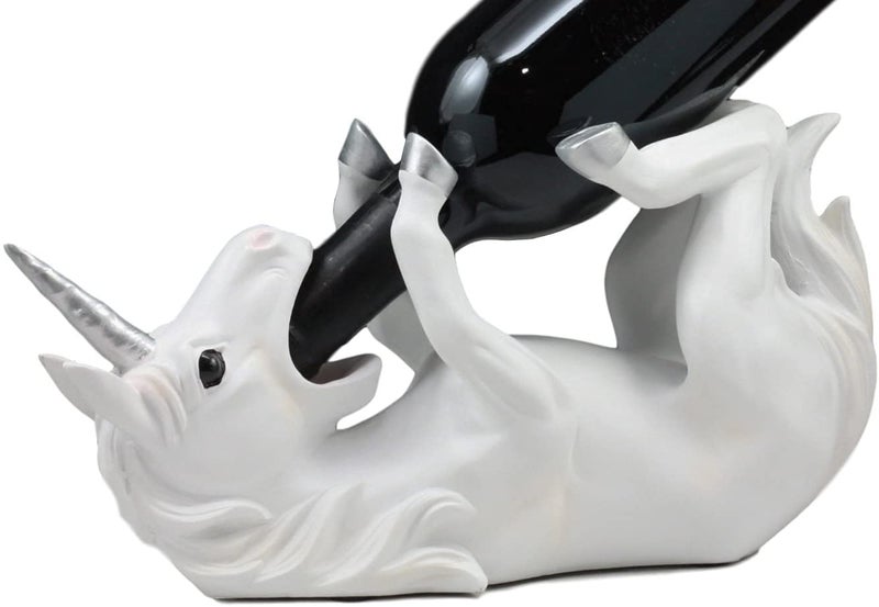 Ebros Gift Ebros Wine of Sacred Purity Unicorn Wine Holder Figurine Kitchen Decoration Mystical Unicorn Glade Statue - Image 1